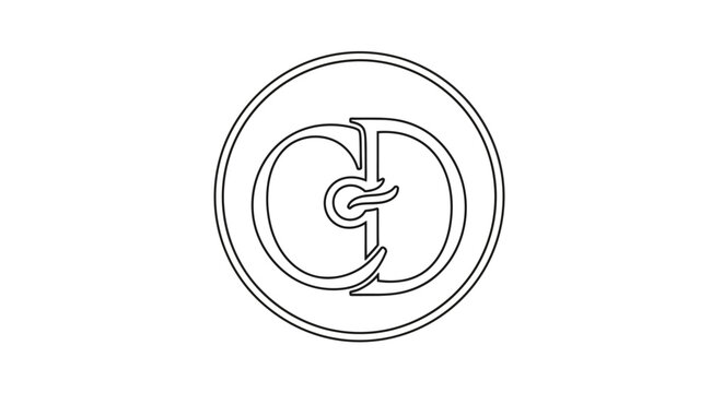 Elegant emblem with interwoven letters offering a sophisticated and stylish design element perfect