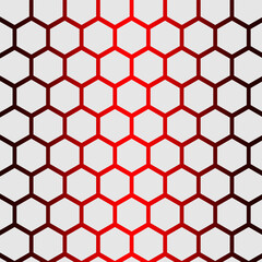 red hexagonal background
