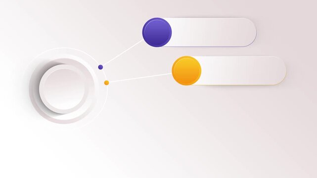 Scientific discovery round gradient infographic 4 steps template animation. Sequence options 4K video. Animated blank diagram visualization. Process layout empty design element.