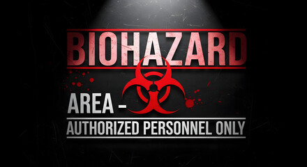 Biohazard Warning Poster: Restricted Area