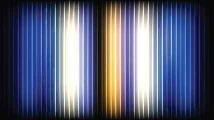 Abstract Futuristic Glass Glow with Blue Neon Waves on Black