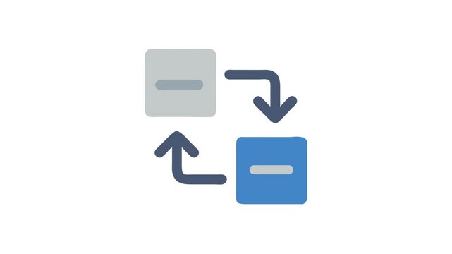 Exchange symbol graphic representing swap, replace or synchronization
