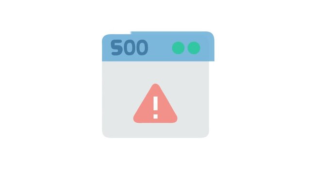 Error message window popup showing internal server problem code