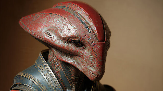 Portrait of an alien knight