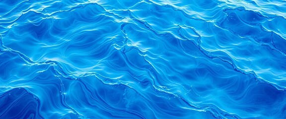 Obraz premium Abstract swirling blue waves, calming ocean texture, vibrant, flowing