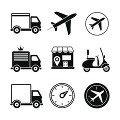 Modern collection of logistics and delivery service vector icons