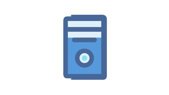 Simple flat illustration of a desktop computer tower