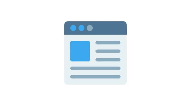 Simple flat design of web browser window mock-up