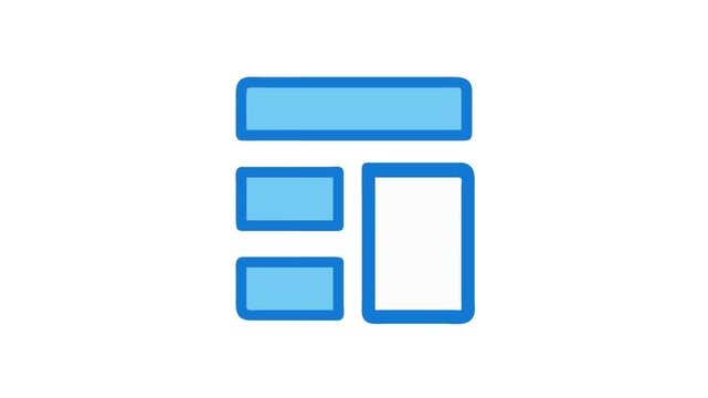 Layout icon with header and content sections visual representation