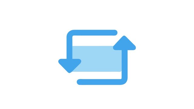 Blue sync arrow icon with background for refresh