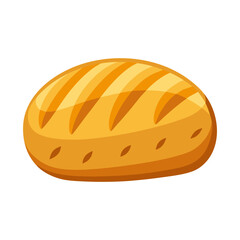 Vector illustration loaf of bread whole shape for breakfast