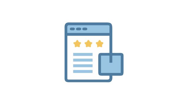 Online order review page with shipping box icon
