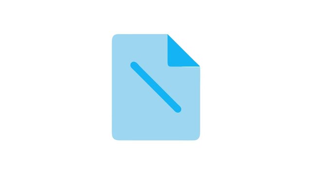 Stylized paper document icon with folded corner detail