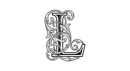 Elaborate letter art: Ornate initial 