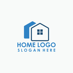 simple home logo design concept, building icon design vector