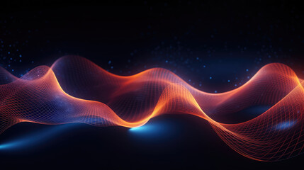 Abstract Neon Flow – Global Connection and Computing