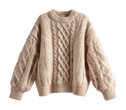 Cozy autumn fashion sweater styling knitwear warm vibes isolated on transparent background