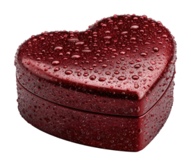 Capture love in a heart-shaped box product isolated on transparent background