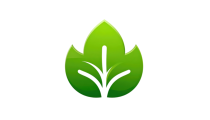 Three stylized, green leaves with highlights, arranged together on a black background. Simple, elegant, and nature-inspired