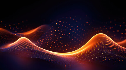 Abstract Neon Flow – Global Connection and Computing