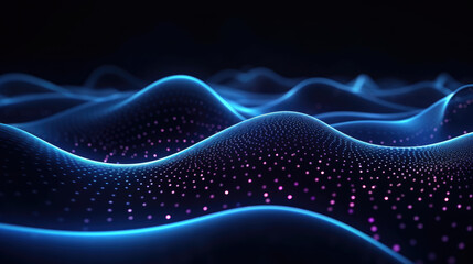 Abstract Neon Flow – Global Connection and Computing