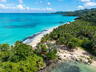 Playa Rincón , Dominican Republic, Samana. Beach Drone photo	