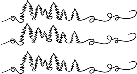 Obraz premium Christmas tree garland, wreath, and frame set with warm white and yellow lights. Realistic glowing pine branch decorations. Transparent background in vector file.