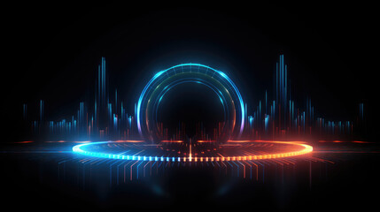 Circular Wave Flow – Futuristic 3D Digital Design