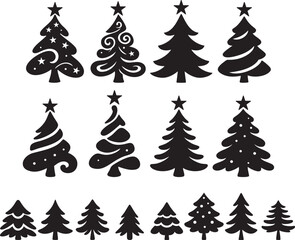 Christmas Tree On White Background
