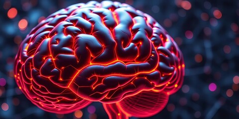 Neural network interface, futuristic brain scan,  cyborg,  deep learning