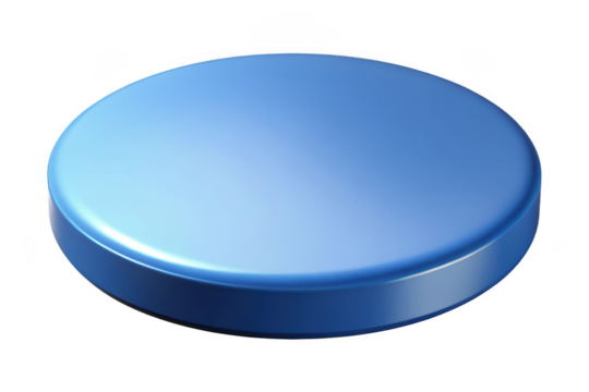 Round blue pill medicine tablet pharmaceutical drug healthcare medical treatment pain relief isolated on transparent background - Powered by Adobe