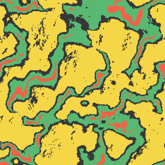 Obraz premium Seamless pixel lava vector pattern inspired by retro video games and anime aesthetics. Abstract liquid fire with dithered, noisy, grunge, nostalgic 8-bit