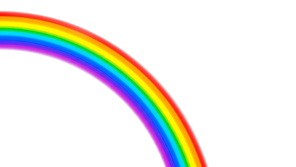 Vibrant Rainbow Arc on Transparent Background Colorful Abstract Pattern Design