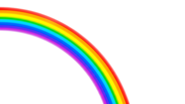 Vibrant Rainbow Arc on Transparent Background Colorful Abstract Pattern Design - Powered by Adobe