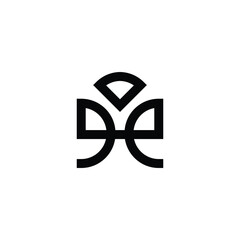 Modern Symmetrical Monogram Mark © Md Shamim Hossain