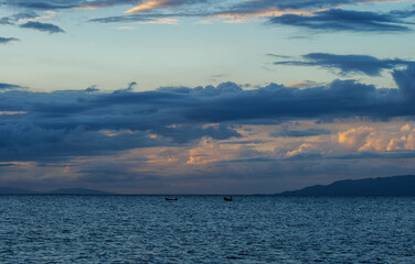 Landscape of Samana Peninsula in Dominican Republic, sunset photo
