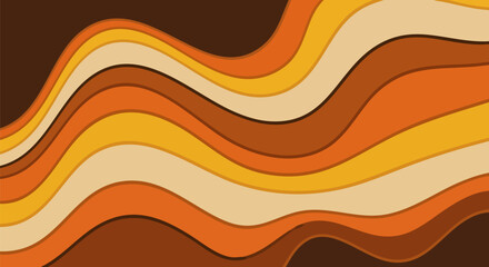 Retro wavy layers create a groovy seventies vibe art