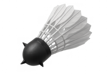 Shuttlecock transforming into a mace hybrid, symbolizing aggressive competition and strategic power in sports and business