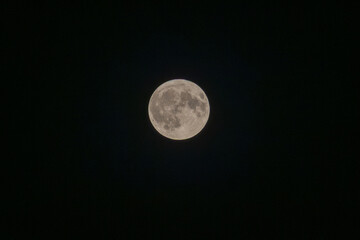 Obraz premium Full Moon Against Dark Night Sky