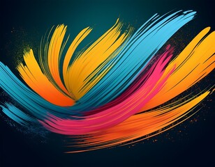 modern abstract paint stroke design