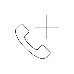 Add New Contact Plus Sign Line Icon