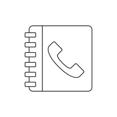 Contact Directory and Phone Line Icon