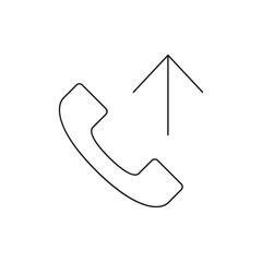 Outgoing Phone Call Up Arrow Line