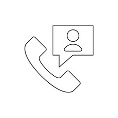 Profile User Chat Phone Line Icon