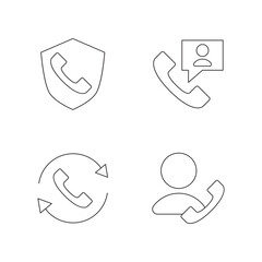 Protection User Security Redial Line Icons