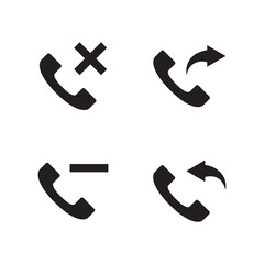 Line Icons for Phone Call Actions