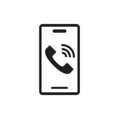 Mobile Device Calling Signal Solid Glyph