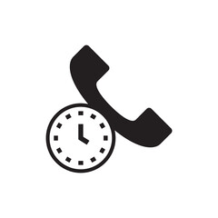 Time Clock Phone Call History Solid