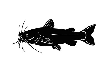 Catfish Silhouette Vector Illustration