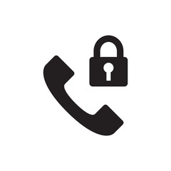 Locked Secure Phone Call Solid Symbol